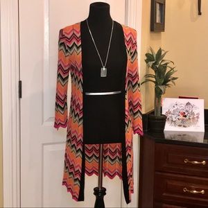 Chevron print duster